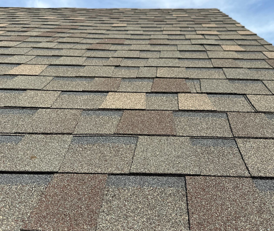 Close-Up of Layered Asphalt Shingles for Residential Roofing in Norman and Oklahoma City, OK