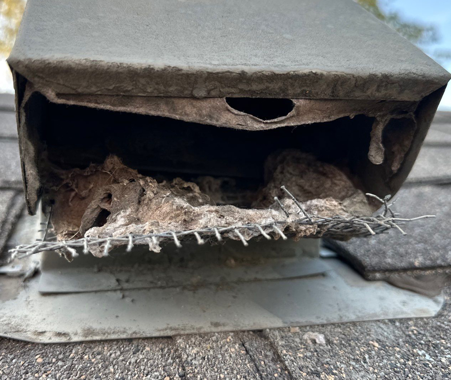 Roof Vent with Accumulated Debris Illustrating Maintenance Needs Related to Roof Repair and Roof Leak Repair in Oklahoma City and Midwest City, OK