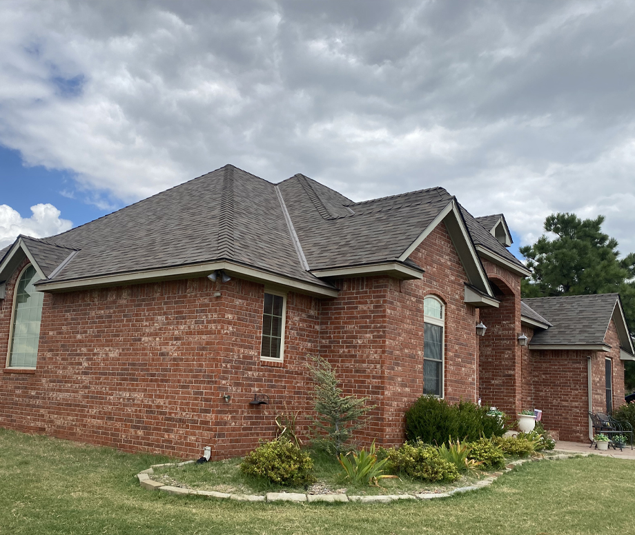Brick Home Showing Asphalt Shingle Roofing and Roof Shingles for Homeowners in Edmond and Norman, OK